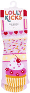 Lolly Kicks: Cupcake Socks (Size 5-8)