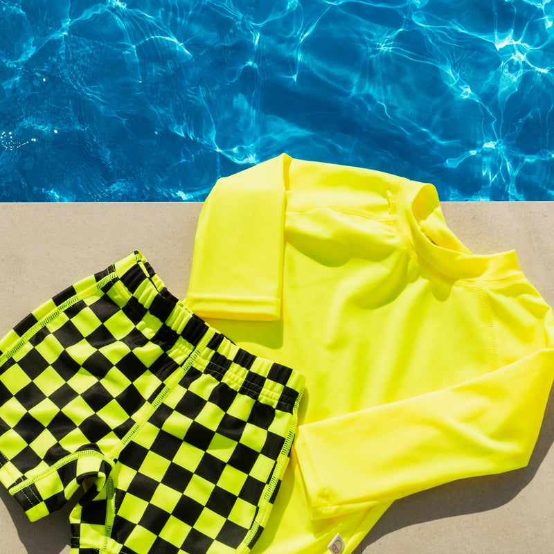 Nestling: Swim Rash Vest - Neon Yellow (2-3 years)