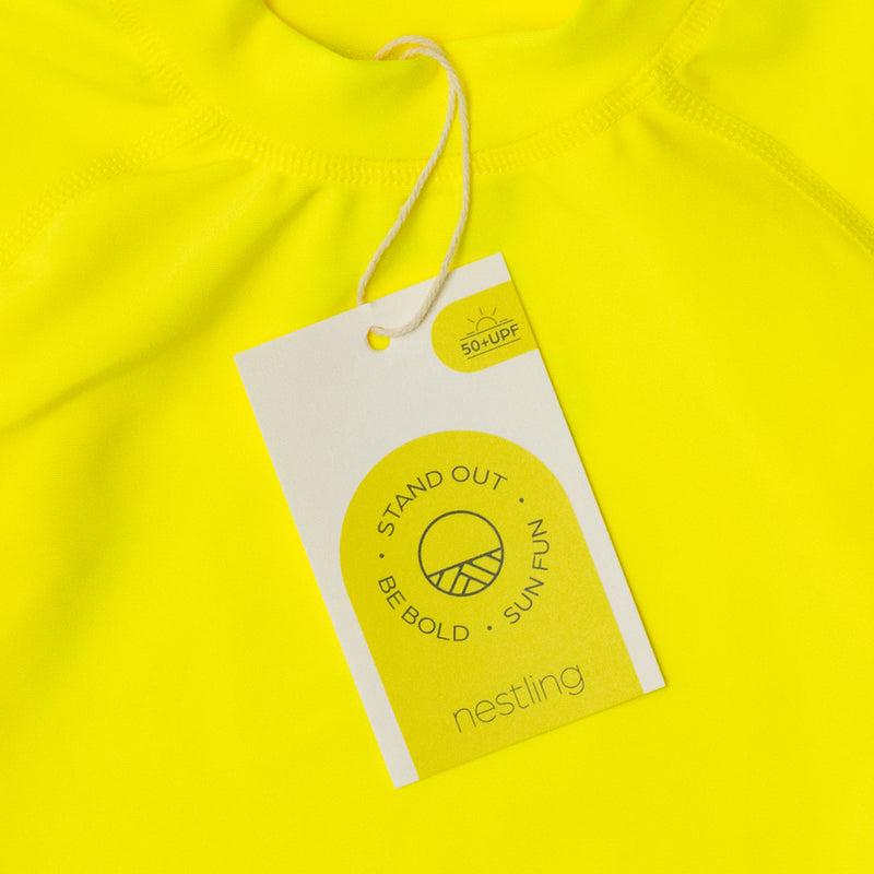 Nestling: Swim Rash Vest - Neon Yellow (6-12 months)