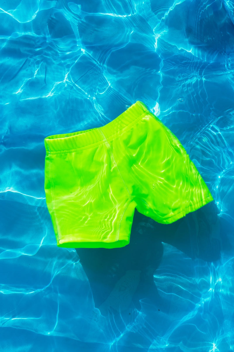 Nestling: Swim Shorts - Neon Green (1-2 years)