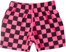 Nestling: Swim Shorts - Neon Pink Check (1-2 years)