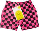 Nestling: Swim Shorts - Neon Pink Check (2-3 years)