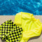 Nestling: Swim Shorts - Neon Yellow Check (1-2 years)