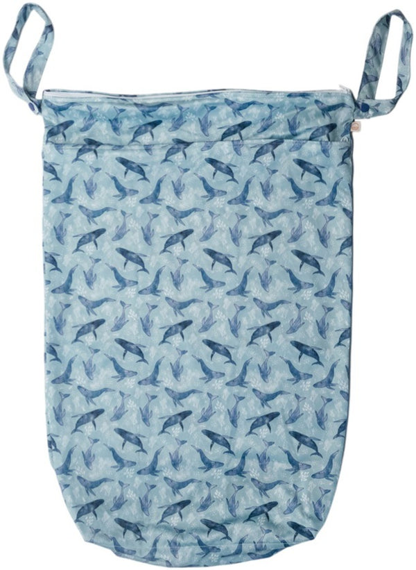 Nestling: XL Double Pocket Wet Bag - Whales