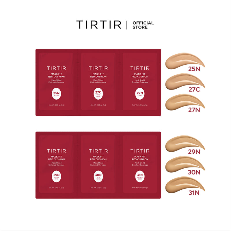 TIRTIR: Mask Fit Red Cushion 6 Shade Trial Kit - Medium (25N-31N)