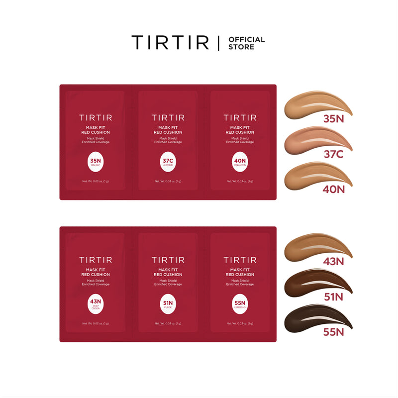 TIRTIR: Mask Fit Red Cushion 6 Shade Trial Kit - Deep (35N-55N)