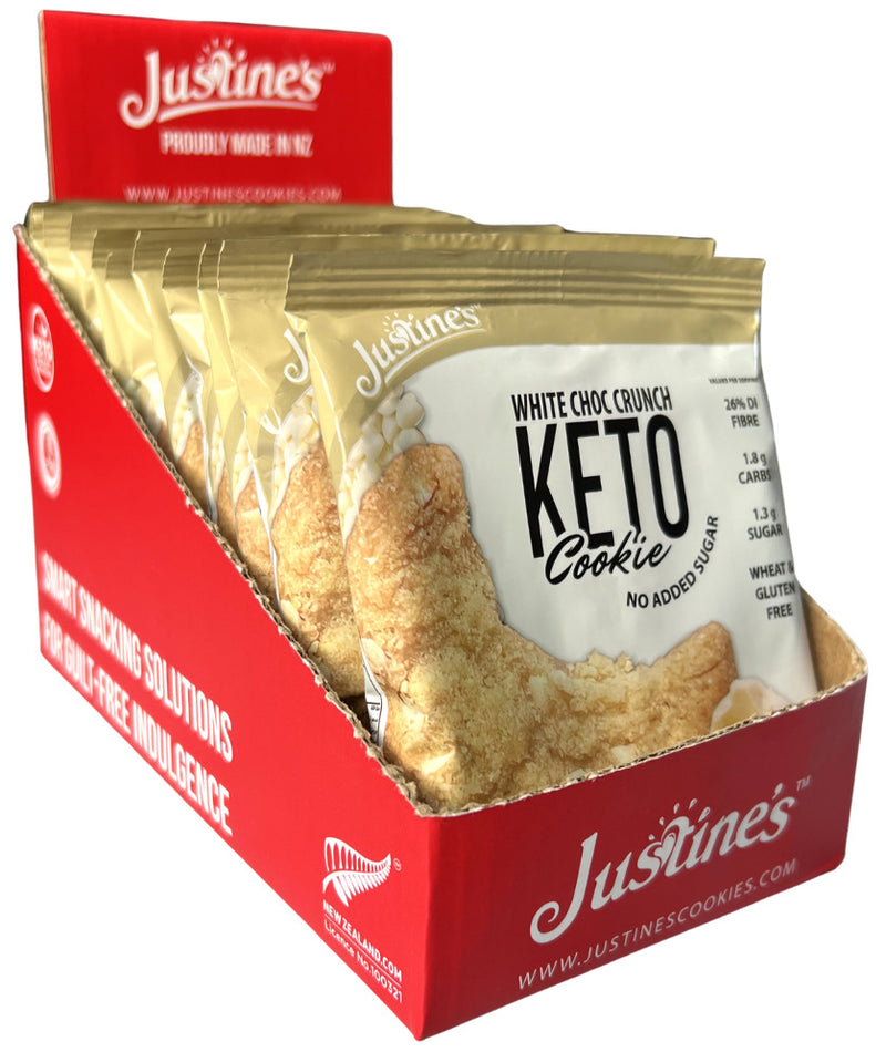 Justine's Keto Milky White Crunch Cookies (40g) x 12