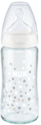 NUK: First Choice Plus Glass Baby Bottle - White (240ml)