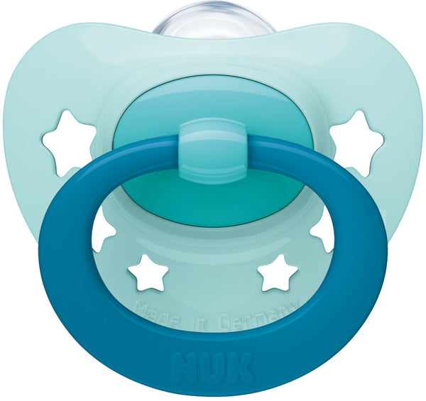 NUK: Signature Silicone Soother - 0-6 Months Blue (Single)