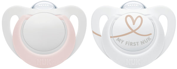 NUK: Star Silicone Soother - 0-6 Months Pink (2 Pack)