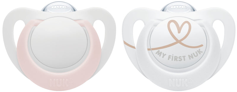 NUK: Star Silicone Soother - 0-6 Months Pink (2 Pack)