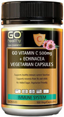 GO Healthy Go Vitamin C 500mg + Echinacea (100 Vege Capsules)