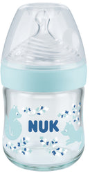 NUK: Nature Sense Glass Bottle - Blue (120ml)