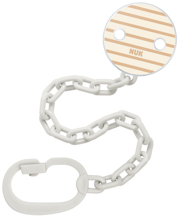 NUK: Shaped Soother Chain - Cream