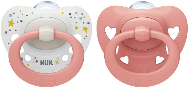 NUK: Signature Silicone Soother - 0-6mths Red (2 Pack) (0-6 Months)