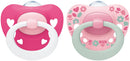 NUK: Signature Silicone Soother - 6-18mths Pink (2 Pack) (6-18 Months)