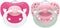 NUK: Signature Silicone Soother - 6-18mths Pink (2 Pack) (6-18 Months)