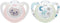 NUK: Star Day & Night Silicone Soother - 0-6mths Pink (2 Pack) (0-6 Months)