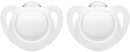 NUK: Star Silicone Soother - 0-2mths White (2 Pack) (0-2 Months)