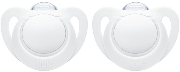 NUK: Star Silicone Soother - 0-2mths White (2 Pack) (0-2 Months)