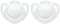 NUK: Star Silicone Soother - 0-2mths White (2 Pack) (0-2 Months)