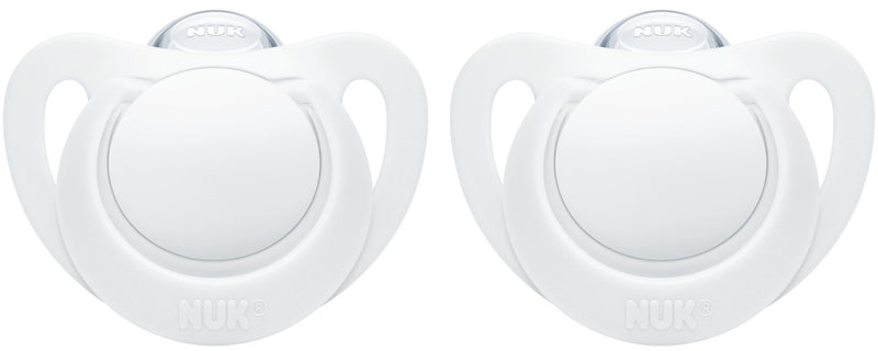 NUK: Star Silicone Soother - 0-2mths White (2 Pack) (0-2 Months)