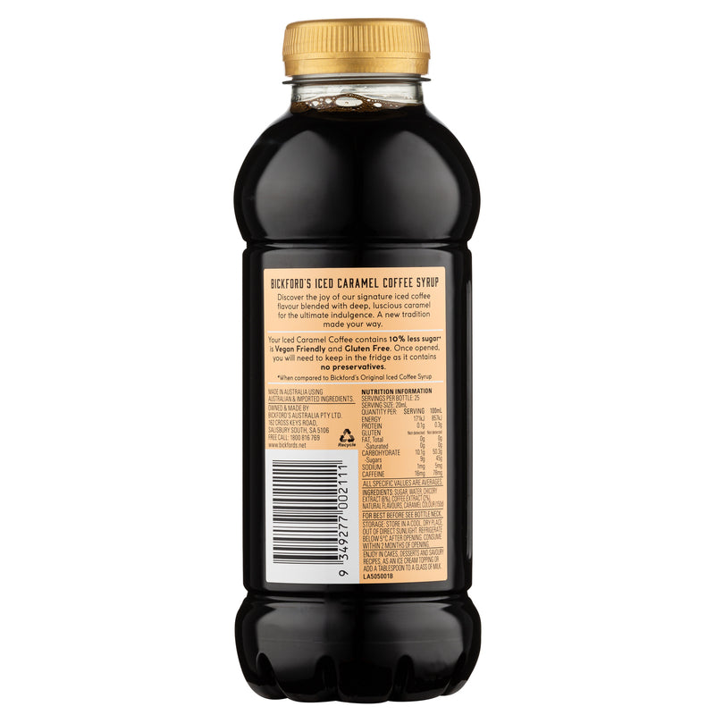 Bickford's Iced Caramel Coffee Syrup 500ml