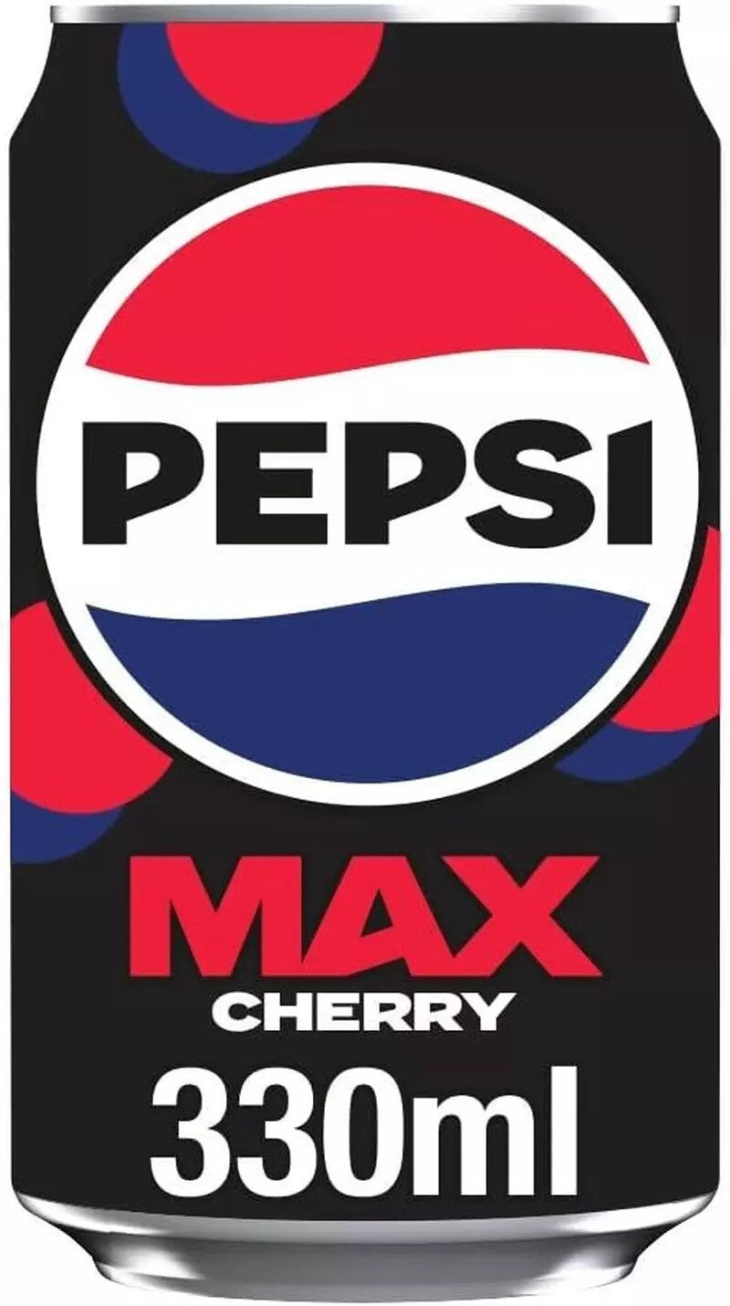 Pepsi Max Cherry No Sugar Cola Can - 330ml (24 Pack)