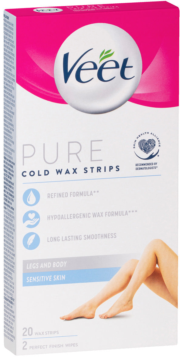 Veet: Pure Cold Wax Strips - Leg (20s)