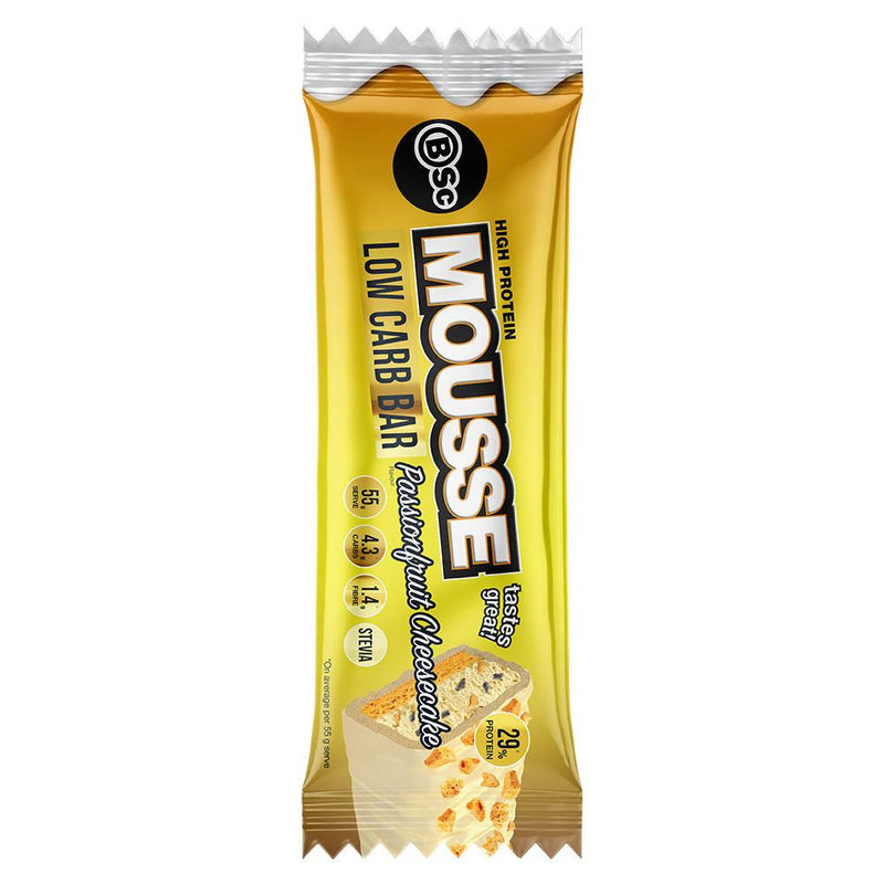 BSc BodyScience Low Carb Mousse Bar - Passionfruit Cheesecake (55g) x 12