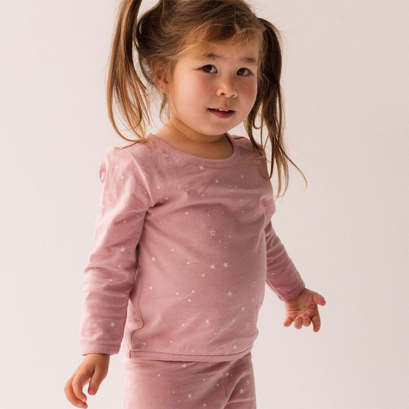 Woolbabe: Merino/Organic Cotton Winter Pyjamas - Dusk Stars (4 Years)