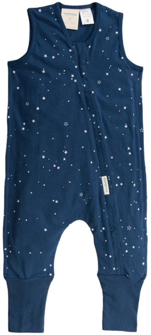 Woolbabe: Summer Merino/Organic Cotton Sleeping Suit - Tekapo Stars (1 Year)