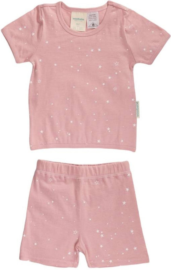 Woolbabe: Merino/Organic Cotton Summer Pyjamas - Dusk Stars (3 Years)