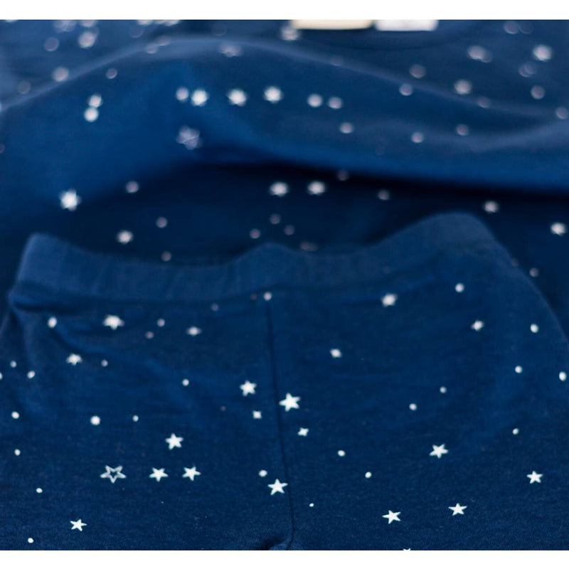 Woolbabe: Merino/Organic Cotton Summer Pyjamas - Tekapo Stars (1 Year)