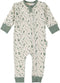 Woolbabe: Merino/Organic Cotton PJ Suit - Sage Bugs (0-3 Months)