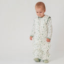 Woolbabe: Duvet Merino/Organic Cotton Sleeping Suit - Sage Bugs (1 Year)