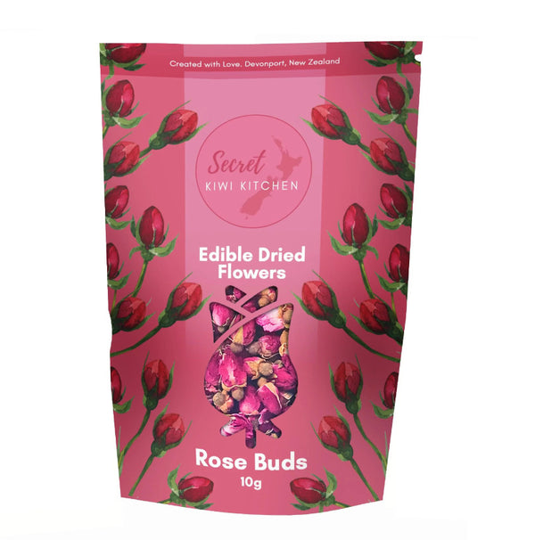 Secret Kiwi Kitchen: Edible Red Rose Buds Pouch (20g)