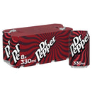 Dr Pepper Soft Drink Cans Fridge Pack - 330ml (24 Pack)