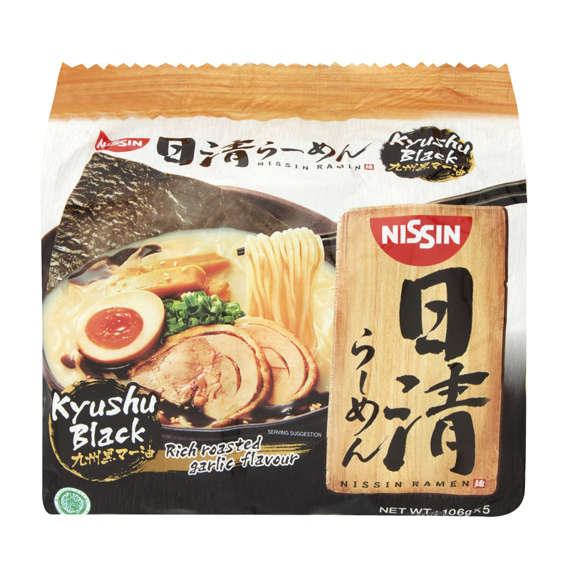 Nissin: Ramen Kyushu Black 106g - 5 Pack (Box of 6)