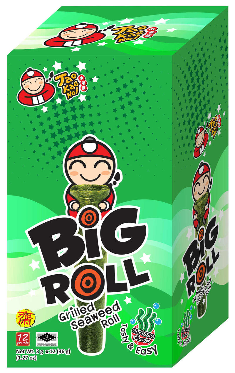 Tao Kae Noi: Big Roll Grilled Seaweed Roll - Classic Pack 36g