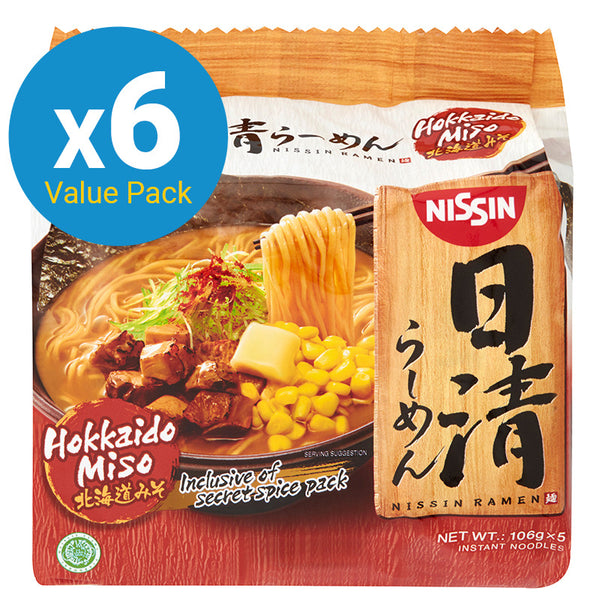 Nissin: Ramen - Hokaido Miso 106g - 5 Pack (Box of 6)