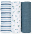 Lulujo: Mini Muslin Cloth - Blueberries (3 Pack)