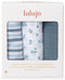 Lulujo: Mini Muslin Cloth - Blueberries (3 Pack)