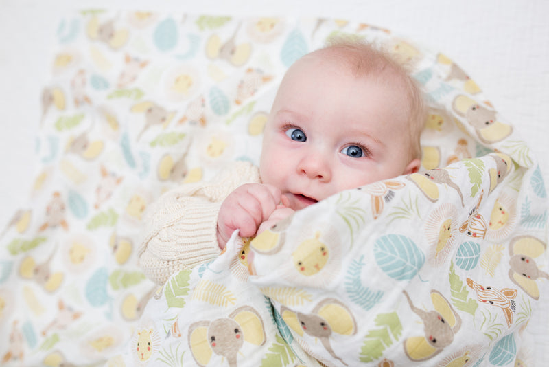 Lulujo: Muslin Cotton Swaddle - Jungle