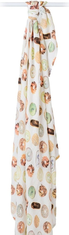 Lulujo: Muslin Bamboo Swaddle - Donuts