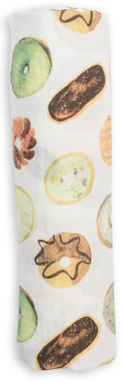 Lulujo: Muslin Bamboo Swaddle - Donuts