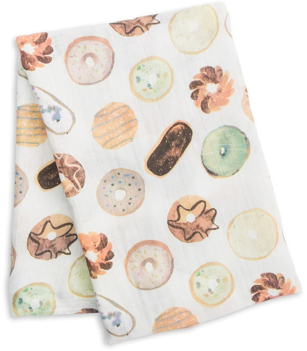 Lulujo: Muslin Bamboo Swaddle - Donuts