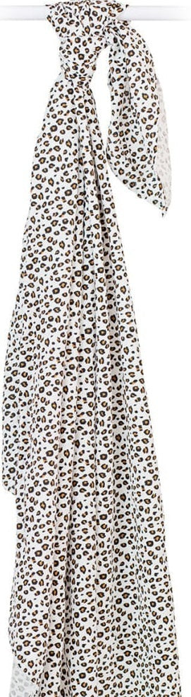 Lulujo: Muslin Bamboo Swaddle - Leopard