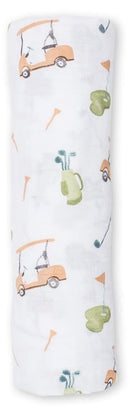 Lulujo: Muslin Cotton Swaddle - Golf