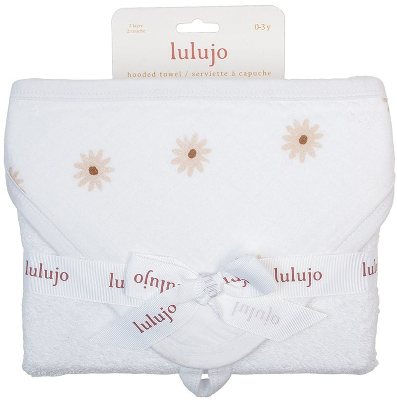 Lulujo: Hooded Towel - Daisies